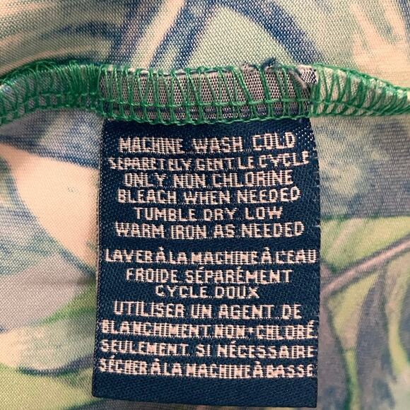 Caribbean Joe Women's Tropical Paradise Print Resort Casual Vacation Dress SZ L - Picture 8 of 8